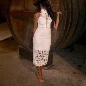 WORN ONCE! White lace Lulus dress!